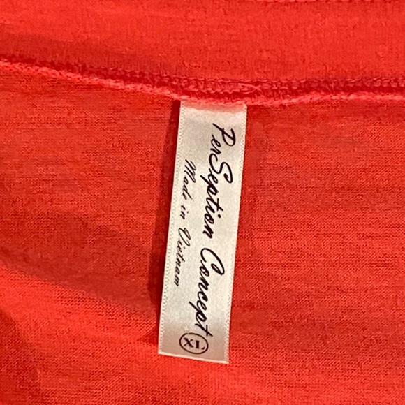 PerSeption Concept Women's Tangerine Colored Sleeveless Blouse Size Extra Large - Picture 7 of 7